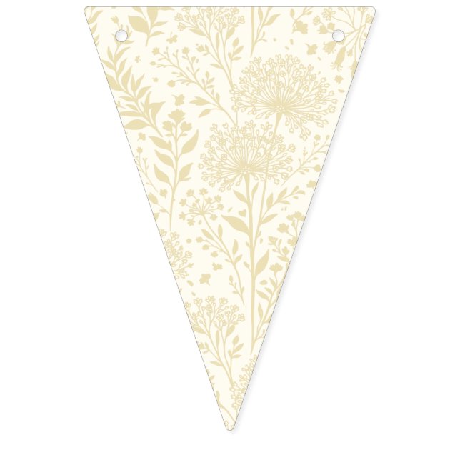 Sweet Dandelion Golden Wheat - Neutral Bunting Flags (First Flag)