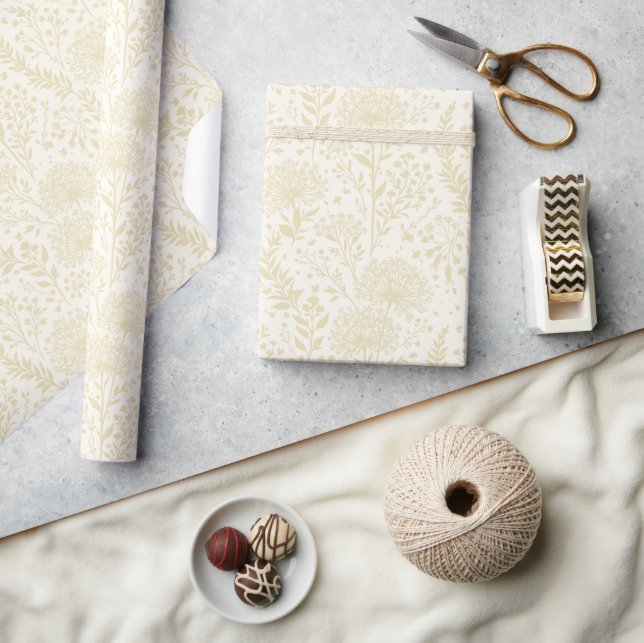 Sweet Dandelion Golden Wheat - Neutral Wrapping Paper (Crafts)