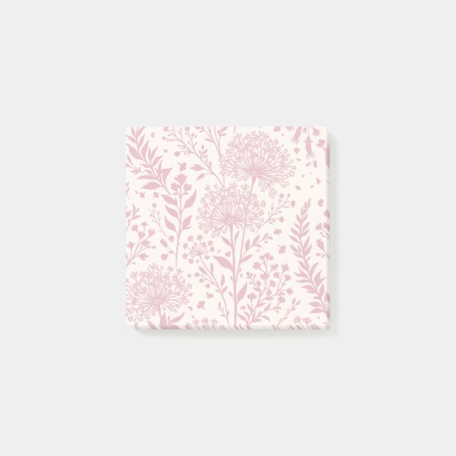 Sweet Dandelion Muted Rose - Neutral Post-it Notes (Front)