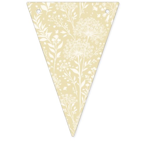 Sweet Dandelion Neutral - Golden Wheat Bunting Flags