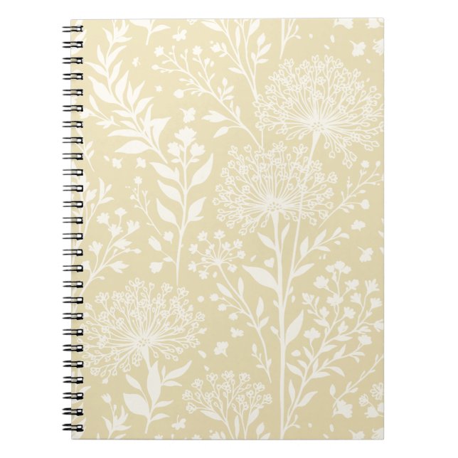 Sweet Dandelion Neutral - Golden Wheat Notebook (Front)