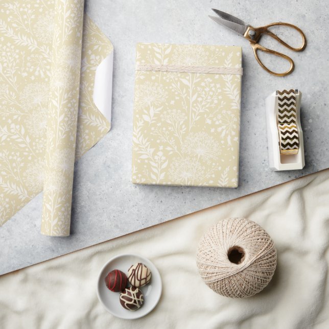 Sweet Dandelion Neutral - Golden Wheat Wrapping Paper (Crafts)
