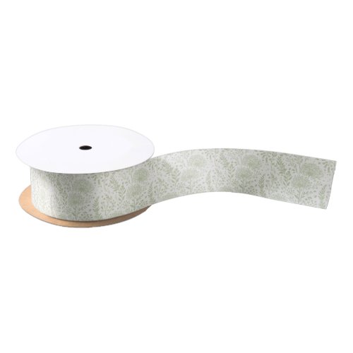 Sweet Dandelion Soft Olive - Neutral Satin Ribbon