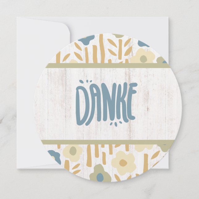 Sweet ‘Danke’ Flat Thank You Card (Front)