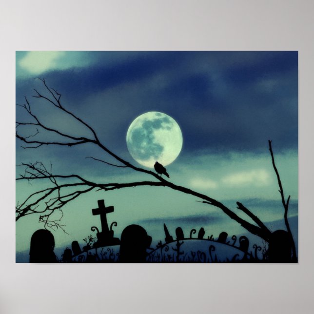 Sweet Darkness Full Moon Graveyard Poster (Front)