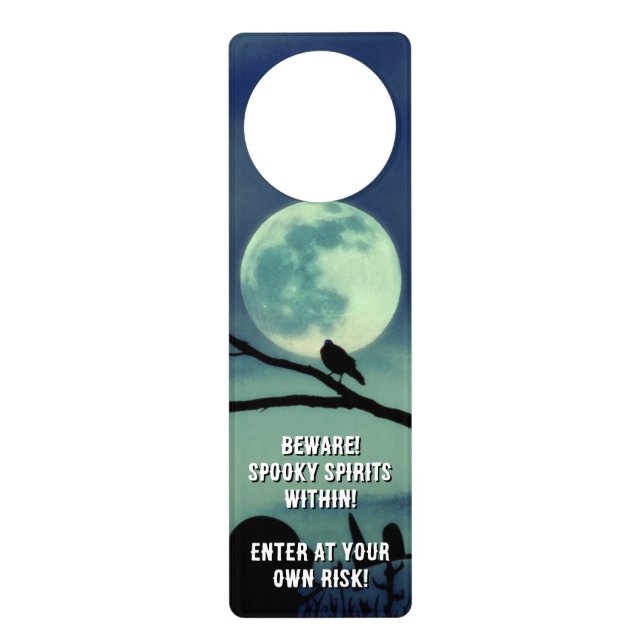 Sweet Darkness Gothic Full Moon Eerie Graveyard Door Hanger (Front)