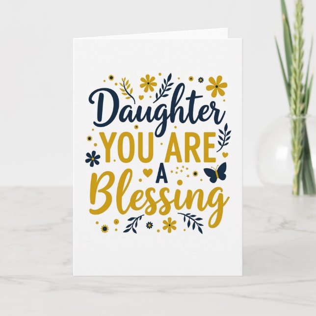 Sweet Daughter Blessing Card (Front)