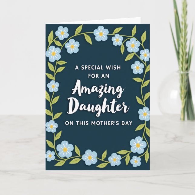 Sweet Daughter Floral Card (Front)