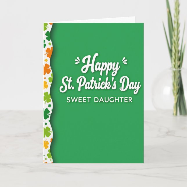 Sweet Daughter St Patricks Day Card (Front)