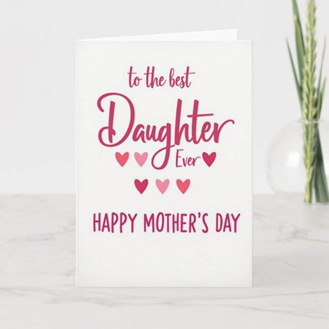 Sweet Daughters Day Card (Front)