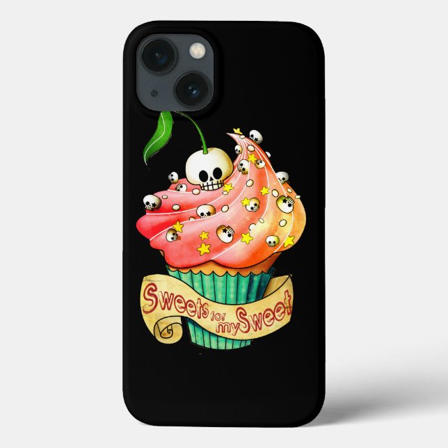 Sweet & Deadly  Skull Cupcake Case-Mate iPhone Case (Back)