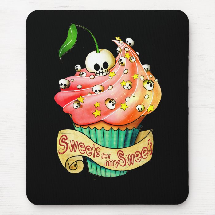 Sweet & Deadly  Skull Cupcake Mouse Pads