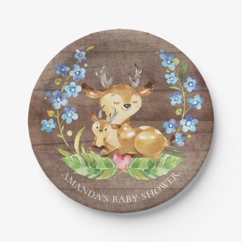 Sweet Deer Baby Shower 7 Plate