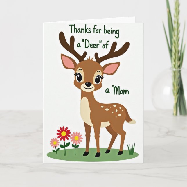 Sweet Deer Mothers Day Card (Front)
