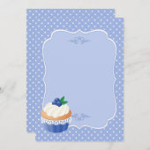 Sweet Delicious Blueberry Cupcake Blue Blank (Front/Back)