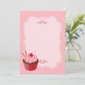 Sweet Delicious Cherry Cupcake Pink Blank (Standing Front)