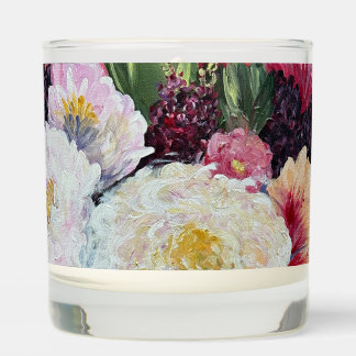 Sweet Delight flower painting Scented Candle