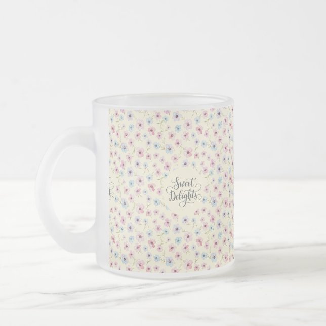 Sweet Delights, by Natasha Us   Frosted Glass Coffee Mug (Left)