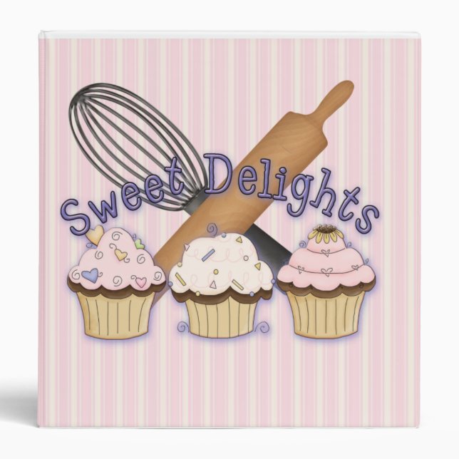 Sweet delights cupcake recipe binder (Front)
