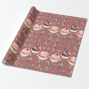 Sweet deserts patterns wrapping paper