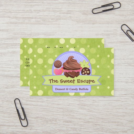 Customizable Sweet Desserts Business Cards