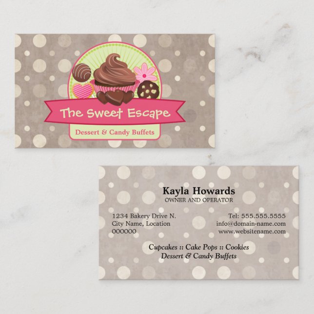 Sweet Desserts Business Card (Front/Back)