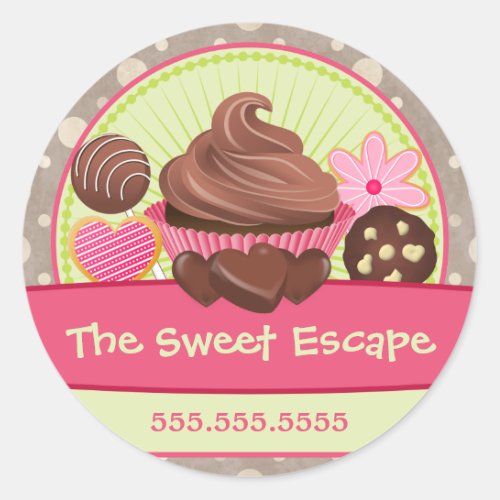 Sweet Desserts Classic Round Sticker