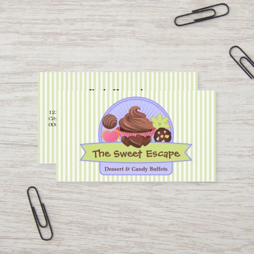 Customizable Sweet Desserts Business Cards