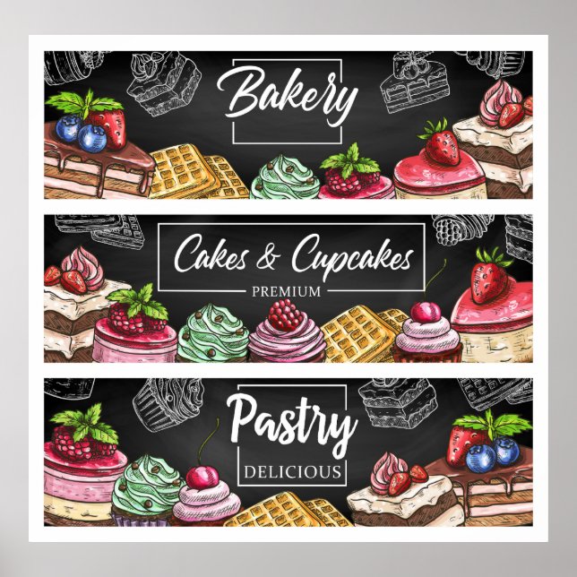 Sweet desserts poster (Front)