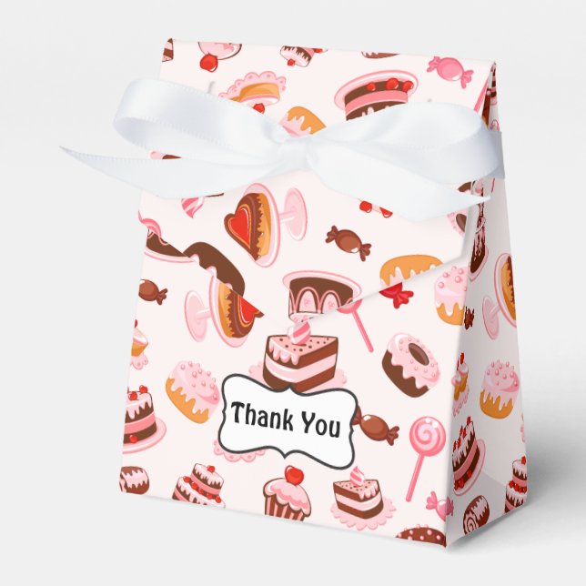 Sweet Desserts Tent Favor Box (Front Side)