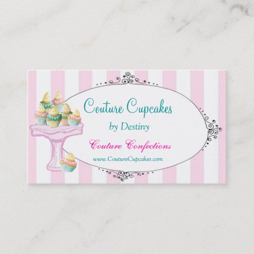 Customizable Sweet Destiny Cupcakes Business Card