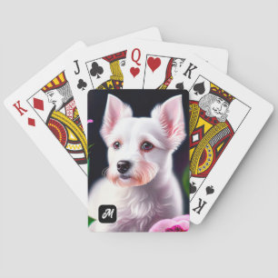 Sweet Dog And Rose Collection Poker Cards