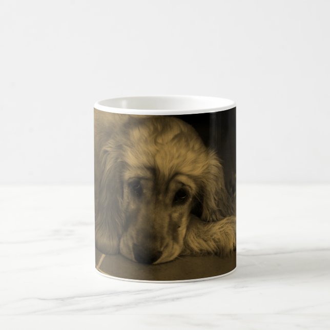 Sweet Dog - Golden Retriever in Sepia Tones Coffee Mug (Center)