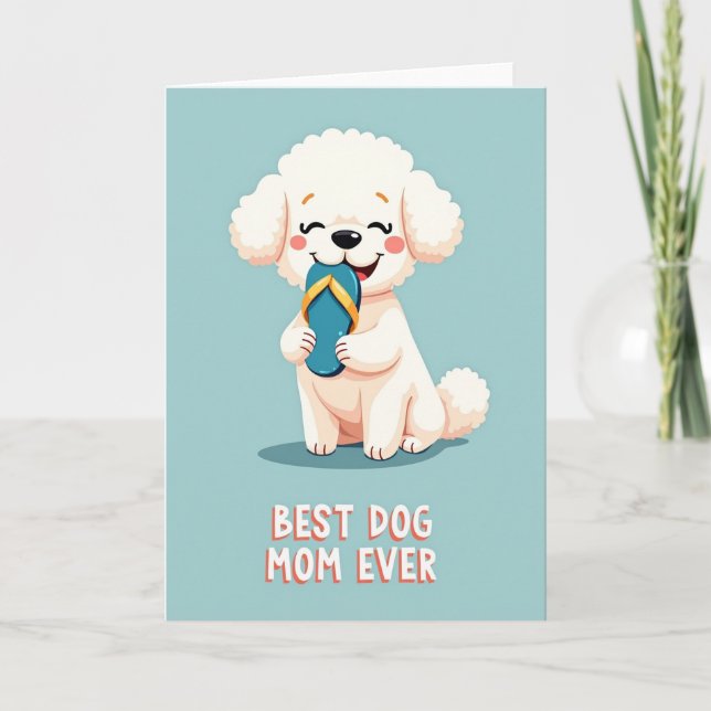 Sweet Dog Mom Ever Greeting Card (Front)
