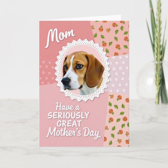 Sweet Dog Moms Day Card (Front)