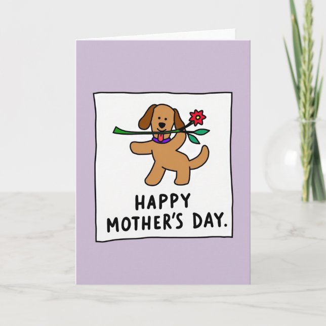 Sweet Dog Mothers Day Card (Front)
