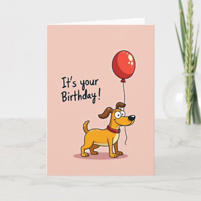 Sweet Dog Pink Card (Front)