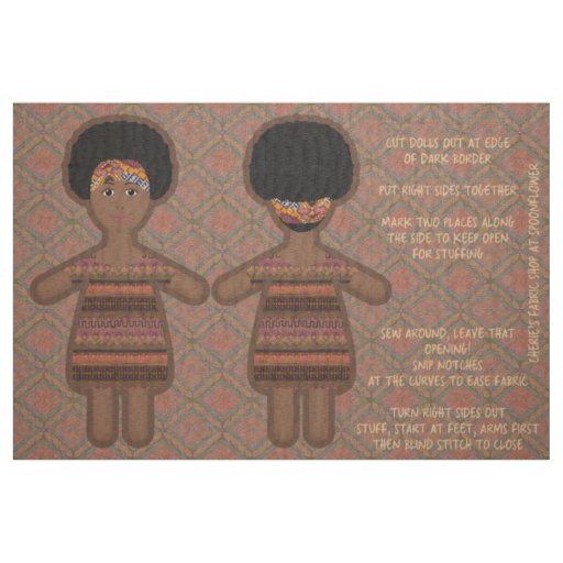 Sweet Doll of Mine Dark Skin Ethnic Doll Fabric
