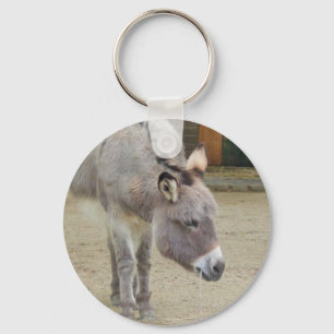 Sweet Donkey, Animal Gray, Horse Family Keychain