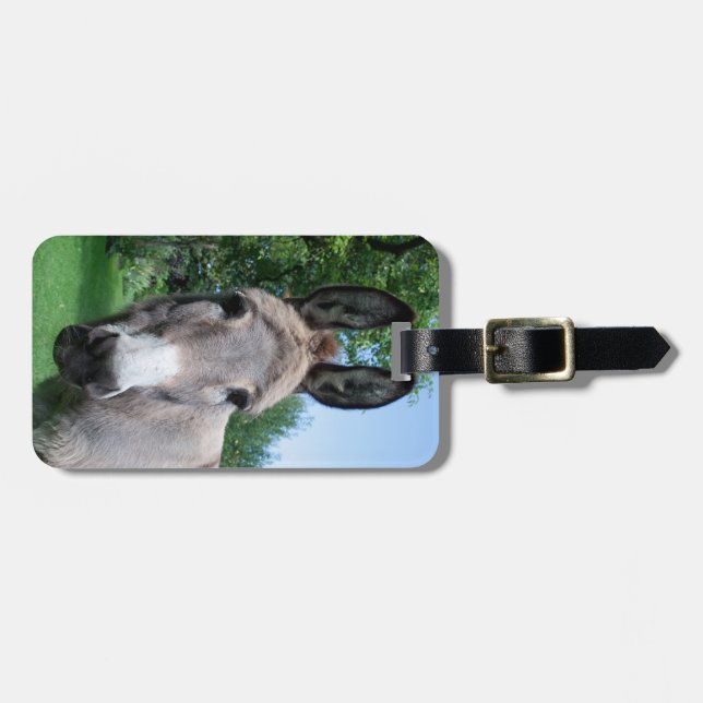 Sweet Donkey Portrait Luggage Tag (Front Horizontal)