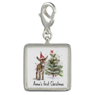 Sweet Donkey's First Christmas Charm