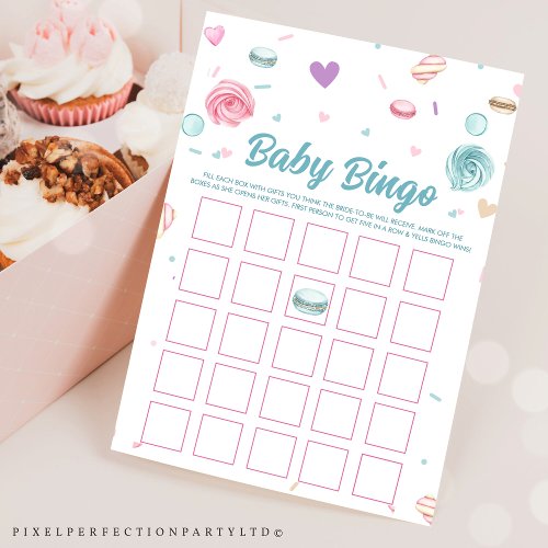 Sweet Donut Baby Bingo Games Invitation