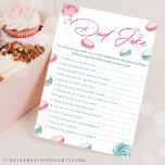 Sweet Donut Baby Shower Dad Joke Game Card<br><div class="desc">Sweet Donut Baby Shower Dad Joke Game Card</div>