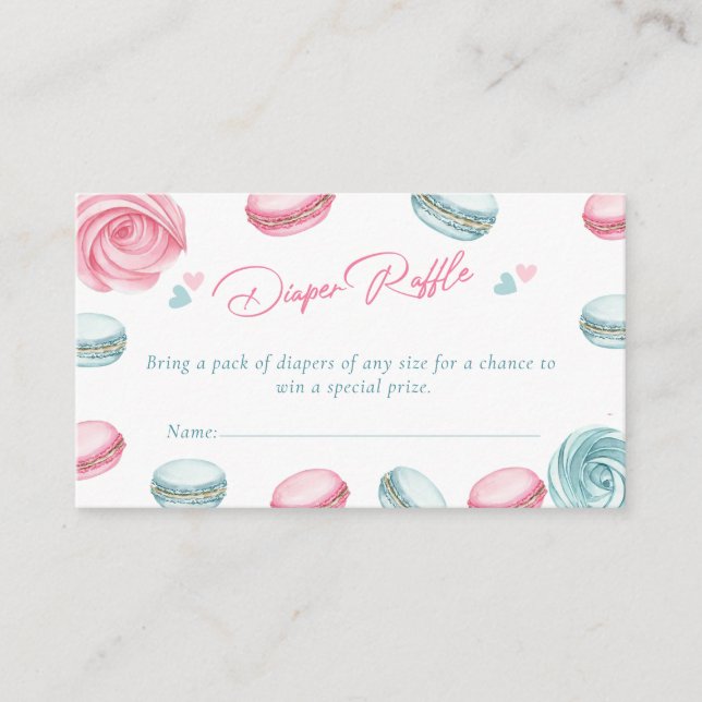 Sweet Donut Baby Shower Diaper Raffle Ticket Enclosure Card (Front)