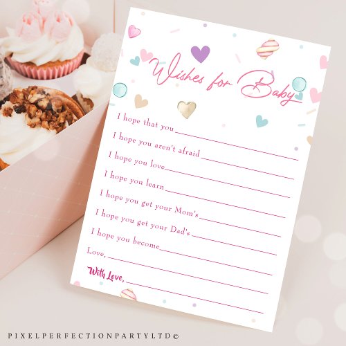 Sweet Donut Baby Wishes for Baby Game Card