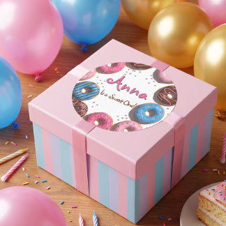 Sweet Donut Birthday Classic Round Sticker