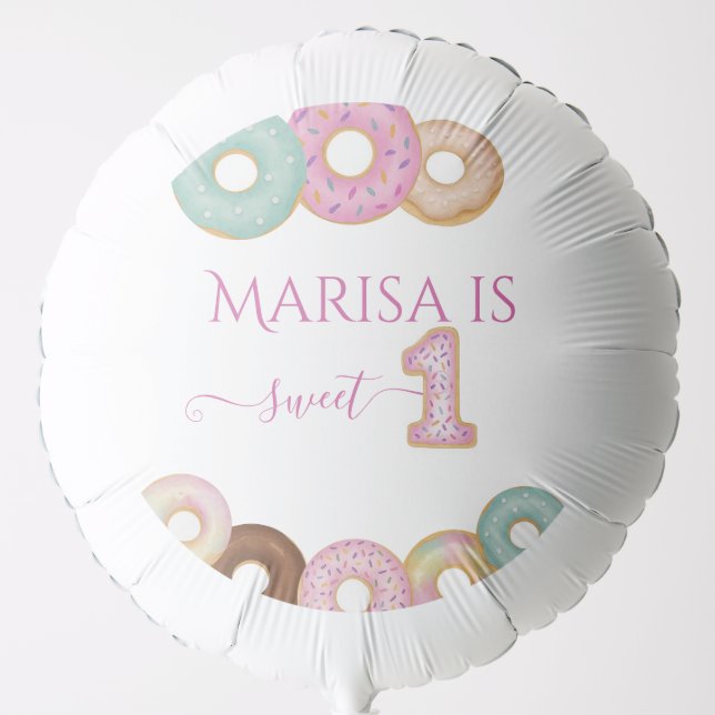 Sweet Donut Birthday | Colorful Kids Party -  Balloon (Front)