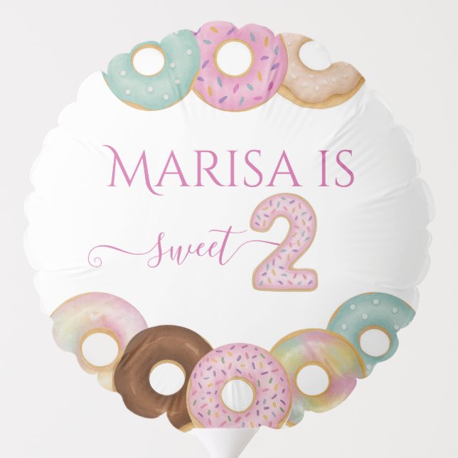 Sweet Donut Birthday | Colorful Kids Party -  Balloon (Back)