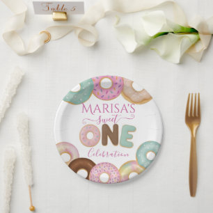 Sweet Donut Birthday Colorful Kids Party - Paper Plates