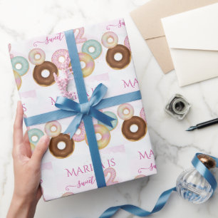 Sweet Donut Birthday Colorful Kids Party - Wrapping Paper